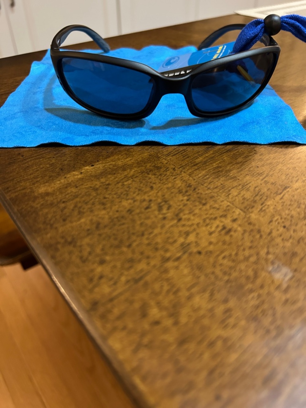 Costa Men's Sunglasses - Blue Lenses, Black Frame